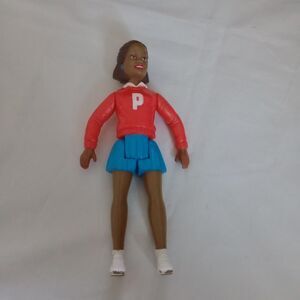 Vintage Playskool Dollhouse African American Cheerleader Girl Figure VHTF